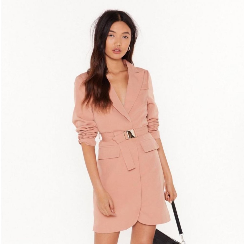 NWT Nasty Gal BRB Buckle Blazer Dress